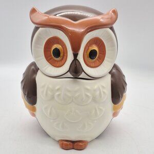 Better Homes & Garden Heritage Collection Owl Cookie Jar Ceramic 10" Tall Brown